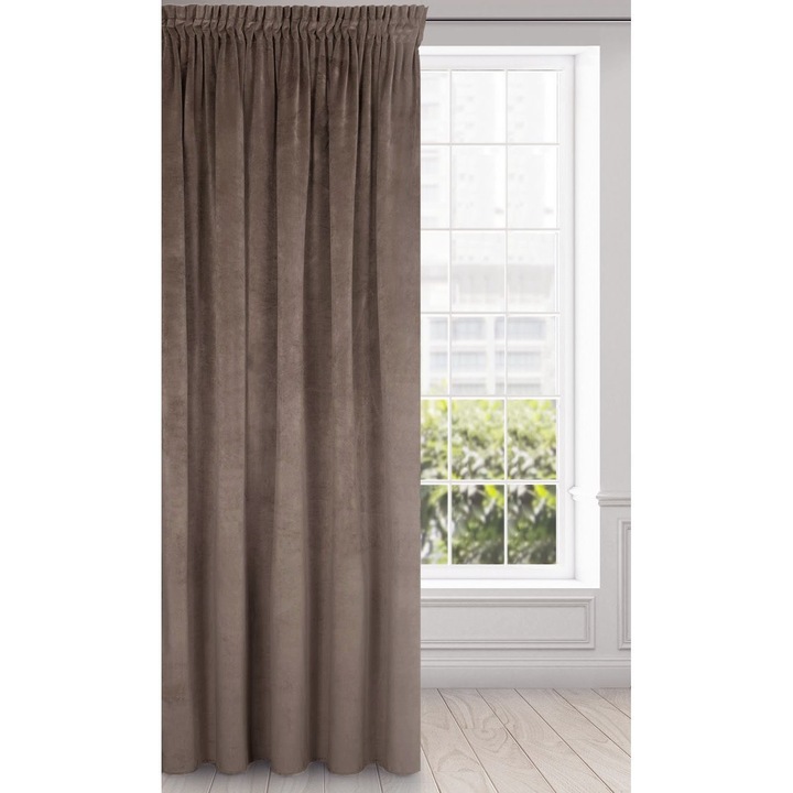 Drapéria, Bársony, Világosbarna, 145 x 180 cm