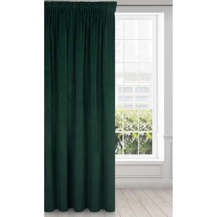 Drapéria, Bársony, Zöld, 145 x 200 cm