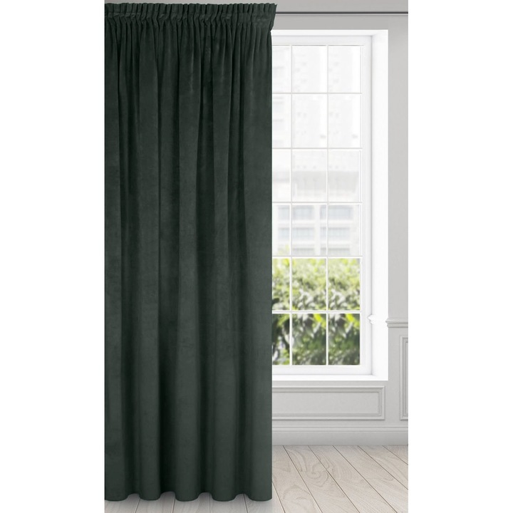 Drapéria, Bársony, Grafitszürke, 145 x 160 cm