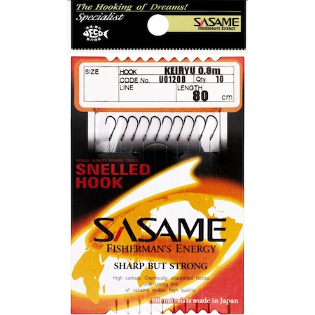 Carlige legate Sasame Keiryu, U01208, black nickel, 10 buc/set, 12