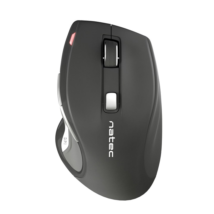 Natec Jaguar Wireless оптична мишка 2400 DPI, черно-сребристо