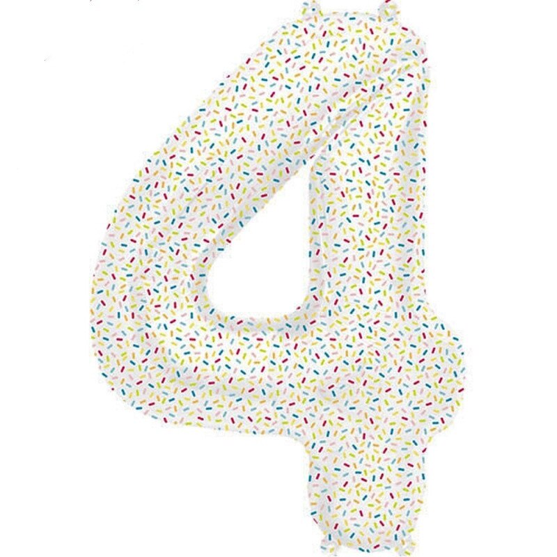 Balon folie cifra 4 confeti - 41cm, Northstar Balloons 01281