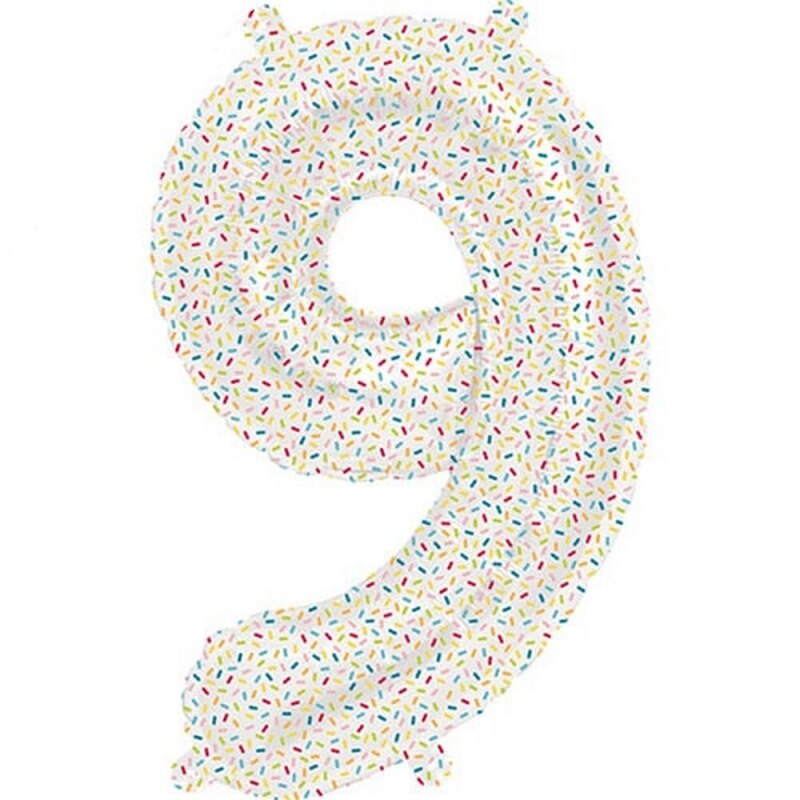 Balon folie cifra 9 confeti - 41cm, Northstar Balloons 01286