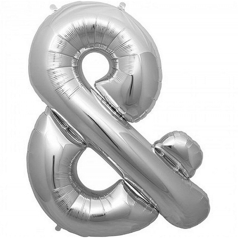 Balon folie mare simbol & argintiu - 86cm, Northstar Balloons 00899