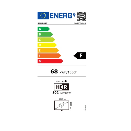 Televizor QLED Samsung GQ50Q74BAUXZG, Smart TV 4K UHD, HDR, control vocal, functie de inregistrare, 125 cm, negru
