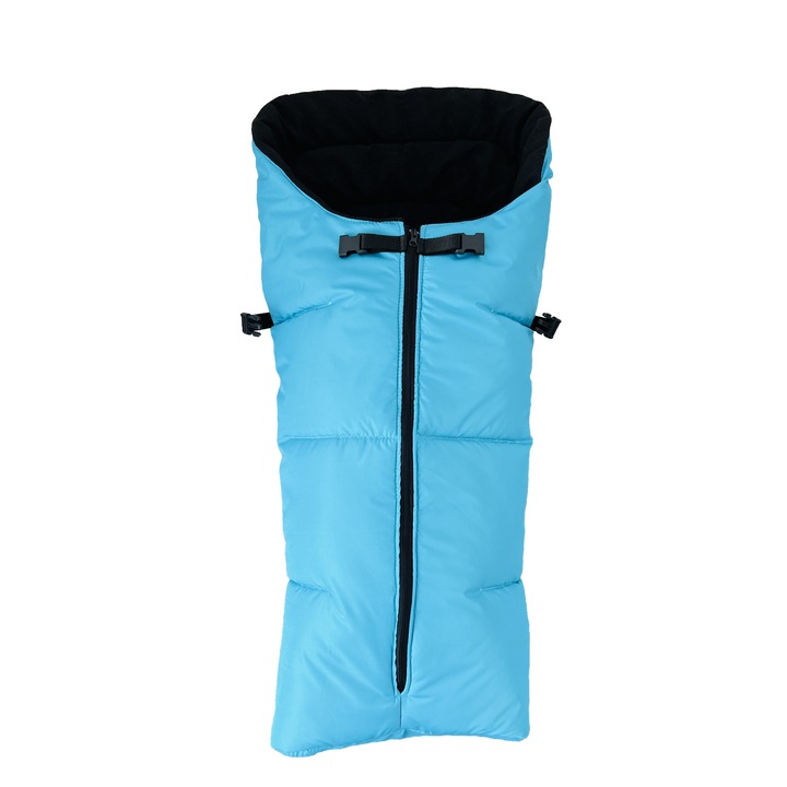 Sac de iarna pentru carucior Parashkevovi, clasic, albastru deschis, negru