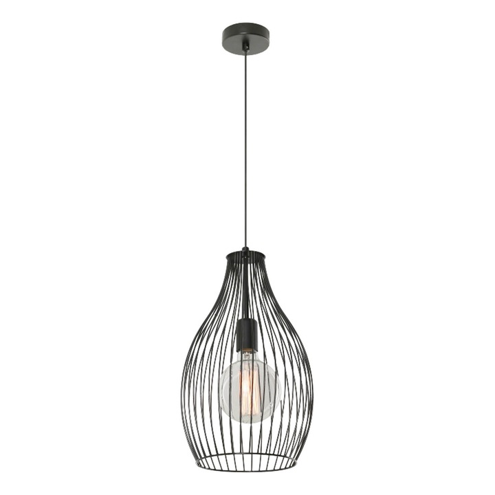 Pendul, Lampex, Tosya B, loft, negru, 95x25 cm, 60W