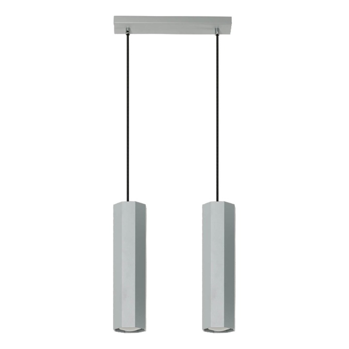 Pendul, Lampex, Astral 2, gri, loft, deasupra mesei, 80x30 cm, 40W