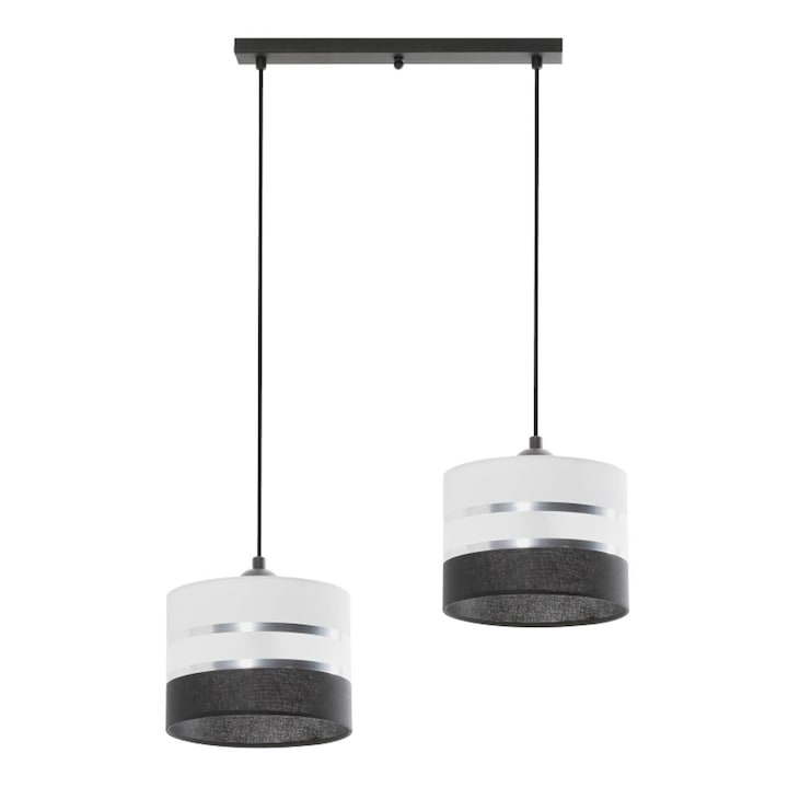 Függőlámpa, Lampex, Nemia 2L ezüst Glamour nappali étkező Nemia 2L ezüst