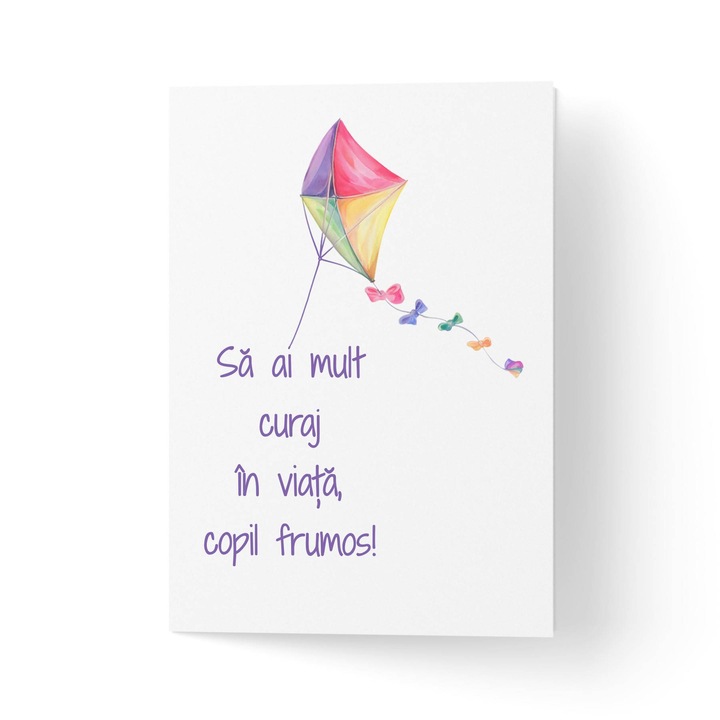 100%-ban újrahasznosított üdvözlőlap borítékkal, prémium texturált papírral - sárkányos gyerekeknek - 11x16cm