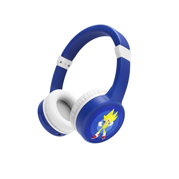 Детски слушалки Energy System, Lol&Roll, Super Sonic Kids, Bluetooth 5.1, Ограничение на силата на звука, Син