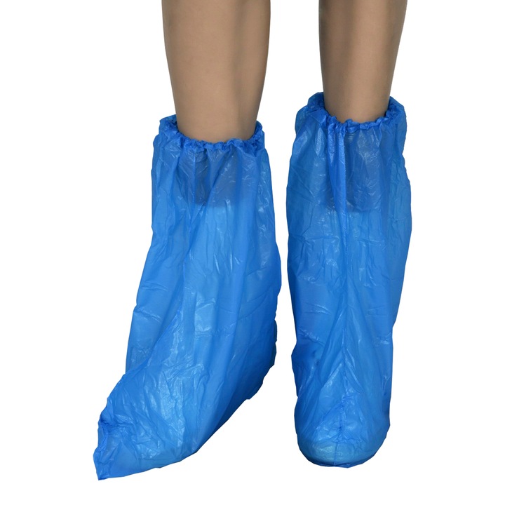 Prima cipővédő készlet, CPE, 8G, kék, 40x40 cm, 100 db