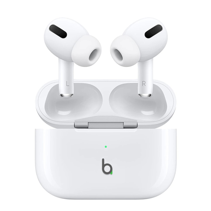 AirBeats Pro AirPods, Bluetooth Vezeték nélküli professzionális fejhallgató, 3D hanggal, Touch Control vezérléssel, vezeték nélküli töltőtokkal, kihangosítóval, Apple és Android készülékkel kompatibilis