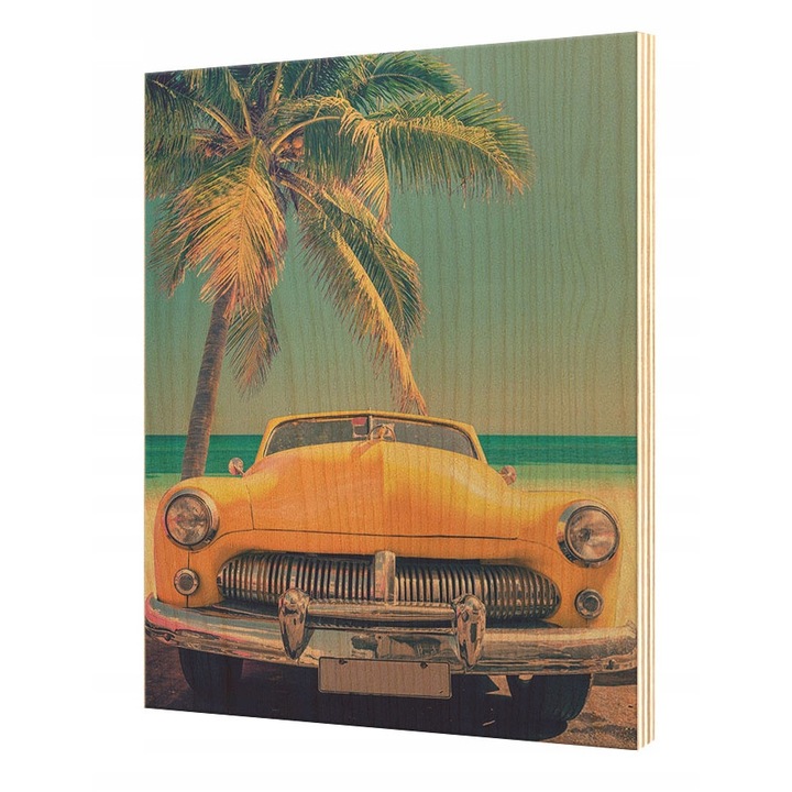 Poster decorativ, PoStar, Lemn, 28x39 cm, Multicolor