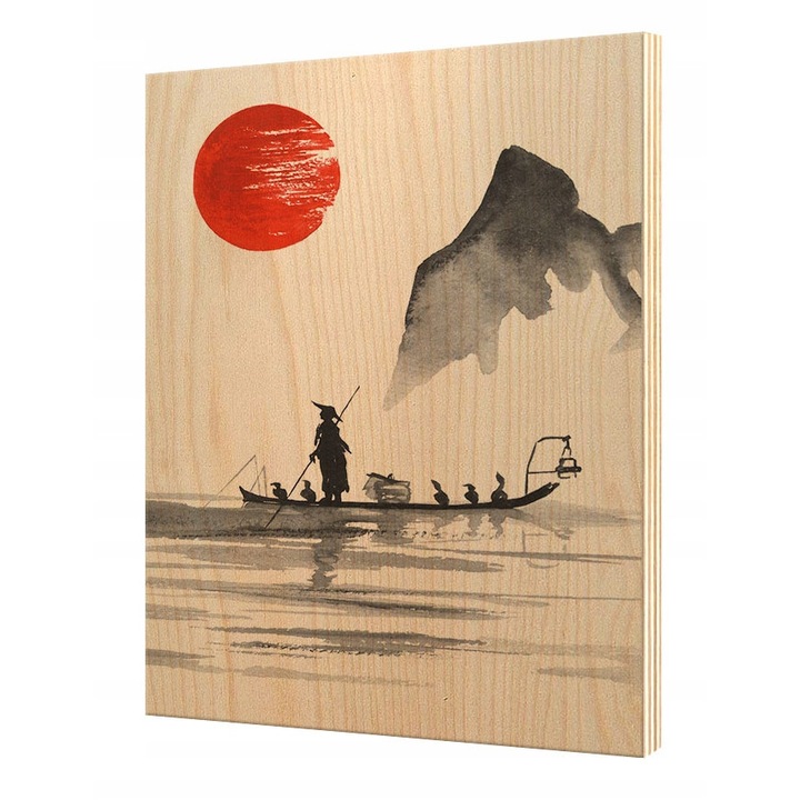 Poster decorativ, PoStar, Lemn, 28x39 cm, Multicolor