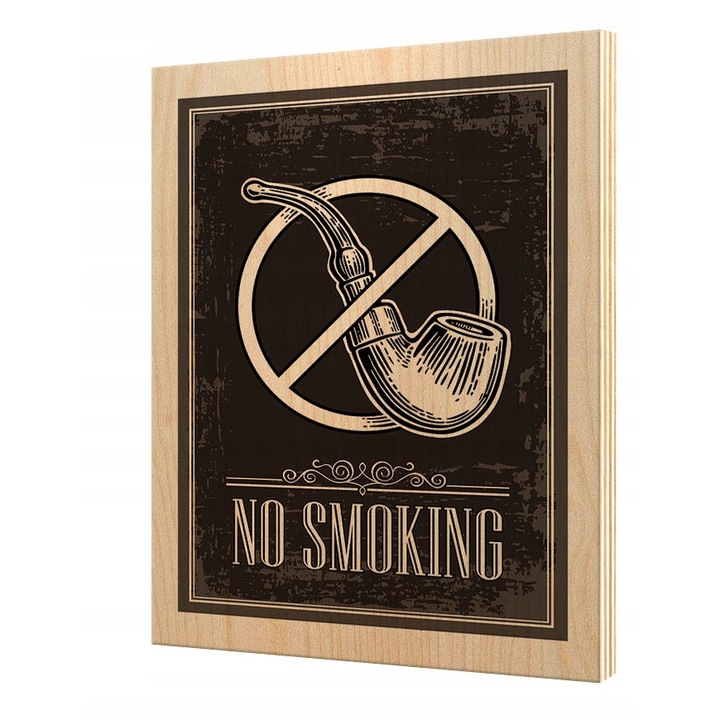 Poster decorativ, PoStar, Lemn, 28x39 cm, Negru