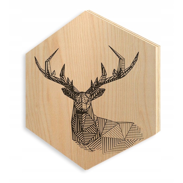 Poster decorativ, PoStar, Lemn, 30x35 cm, Maro