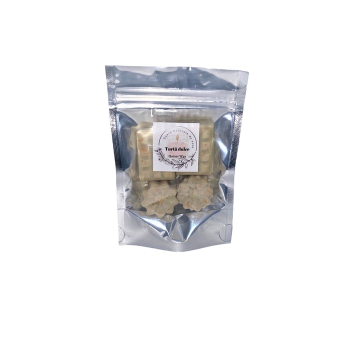 Комплект парченца натурален восък с аромат на соя, ръчна изработка, вкус на меденки, количество восък 25 гр.