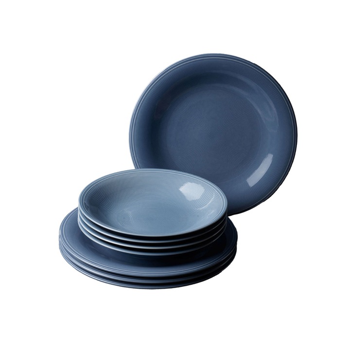 Set 8 farfurii Colour Loop Horizon, portelan premium, Villeroy&Boch - 384422