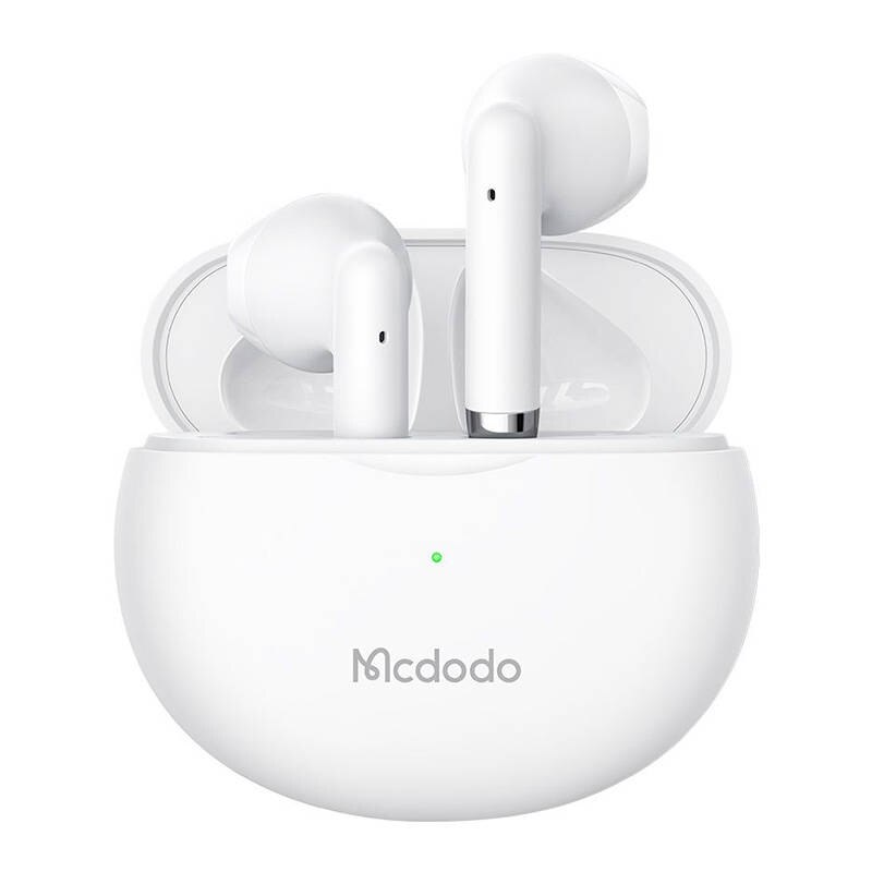 Casti wireless TWS Mcdodo HP-8032, in ear, Bluetooth 5, IP54, autonomie totala 20h, Alb