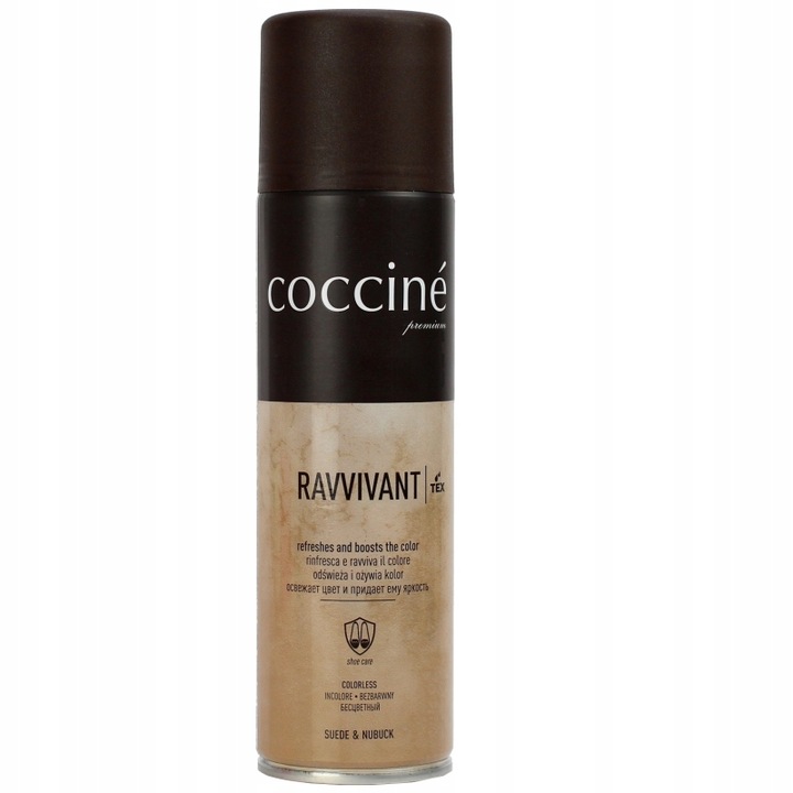 Spray ingrijire incaltaminte Ravvivant, Coccine, Pentru piele intoarsa si nabuc, 250 ml, Bordo