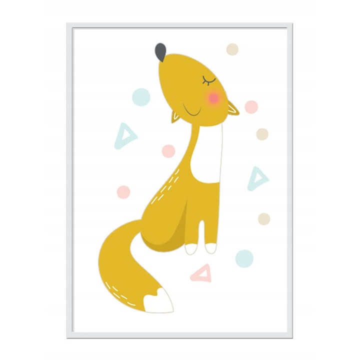 Poster cu rama Vulpe, PoStar, 33x43 cm, Multicolor