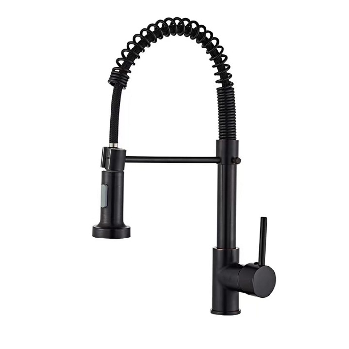 OEM mosogató csaptelep, sárgaréz, fekete