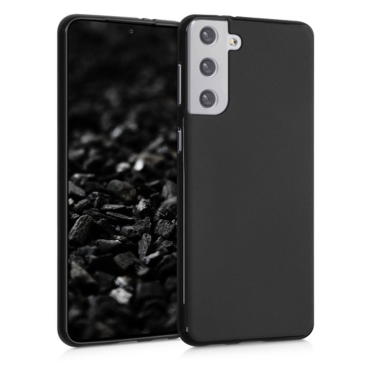 Telefontok Samsung Galaxy S21 Plus-hoz, szilikon, fekete, 54065.47