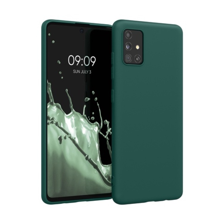 Husa pentru Samsung Galaxy A51, Silicon, Verde, 51196.184