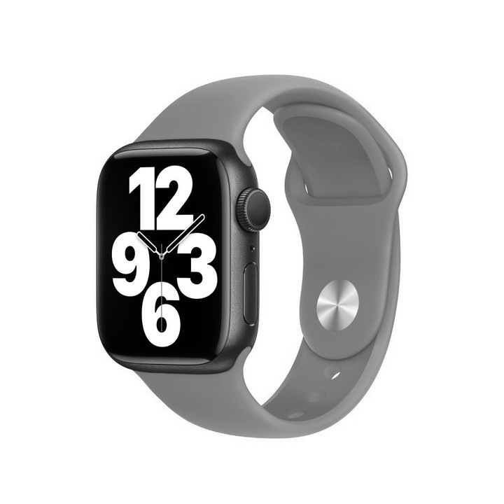 Силиконова Каишка за Apple Watch Series 4/5/6 40 mm, Сив