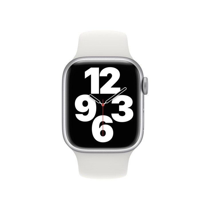 Силиконова Каишка за Apple Watch 8 45 mm, Бял