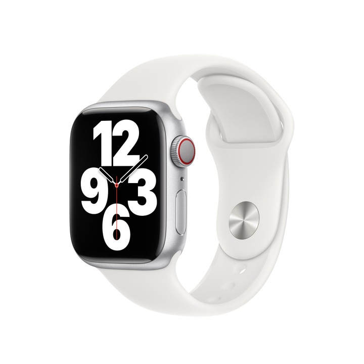 Силиконова Каишка за Apple Watch 8 45 mm, Бял