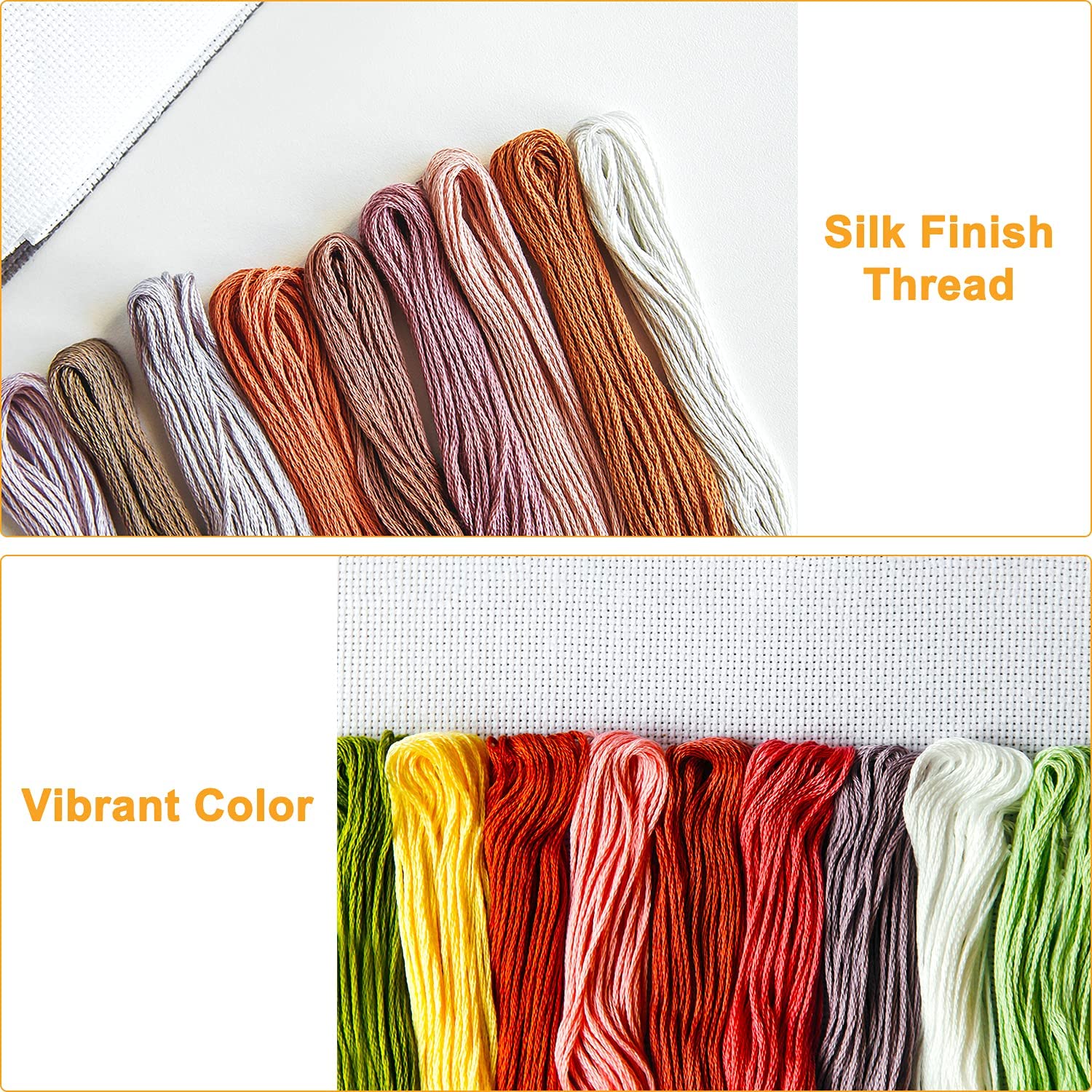 Set Fir de broderie, EZGETOP®, 100 fire colorate, 8m lungime/buc ...