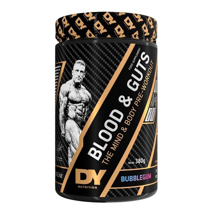 Supliment alimentar pre-antrenament, Blood and Guts, Dorian Yates Nutrition, 380g, aroma Bubble Gum