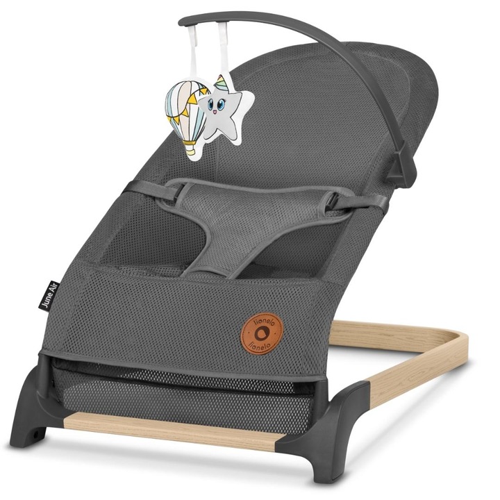 Детски шезлонг Lionelo June, Сиво