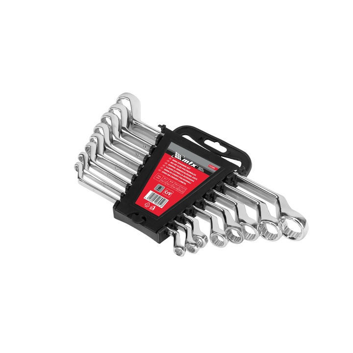 Set chei inelare duble cotite, 6-22 mm, 8 buc, Elliptical, lustruite, Matrix