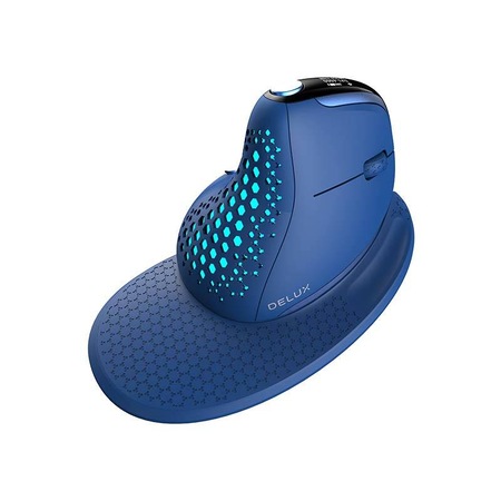 Delux M618XSD vezeték nélküli vertikális, ergonomikus egér BT+2.4G RGB ...