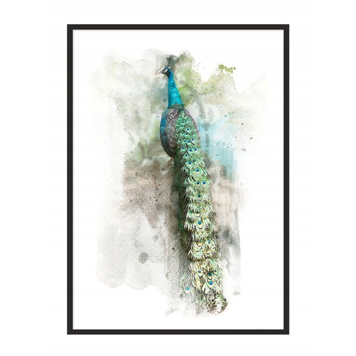 Poster decorativ cu rama, PoStar, MDF, 43x33 cm, Multicolor