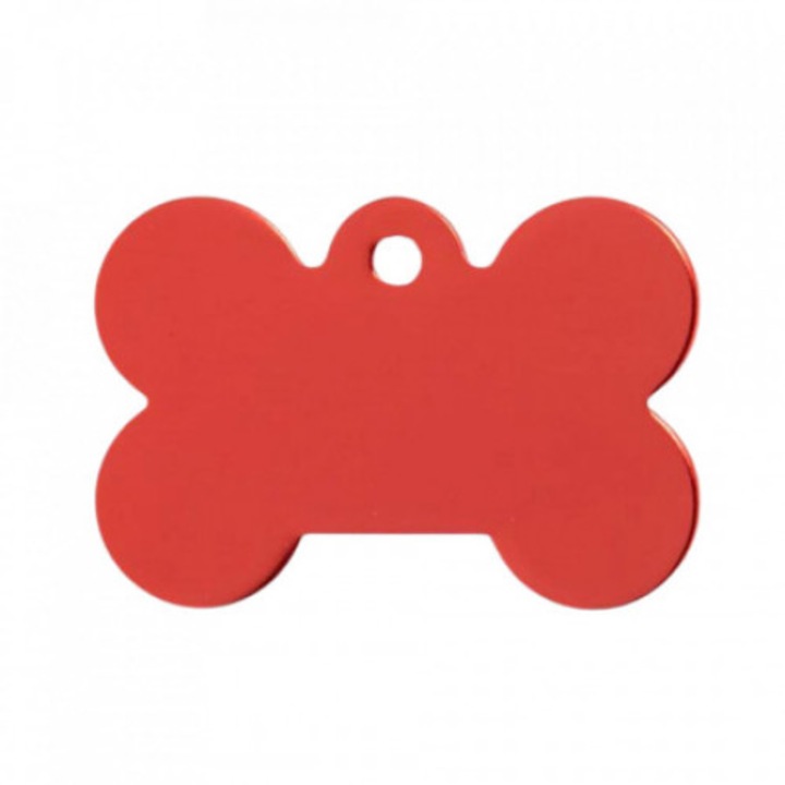 Medalion personalizat Os Colorat lucios, gravare inclusa, marime L, culoare rosu