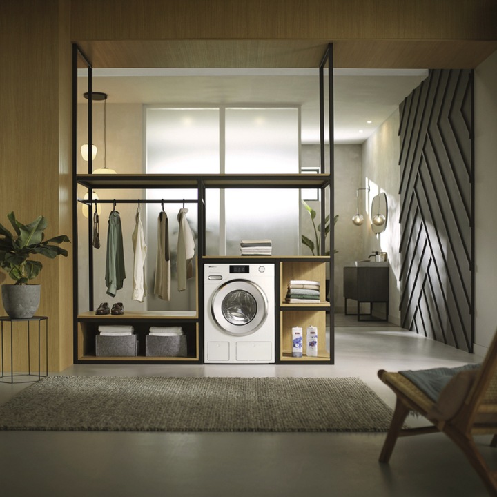 Masina de spalat rufe Miele WWR860WPS EU1 LW, PWash&TDos, 9 kg, PowerWash, TwinDos, WiFiConn@ct, 1600 rpm, MTouch, Usa alba cu inel cromat, CapDosing