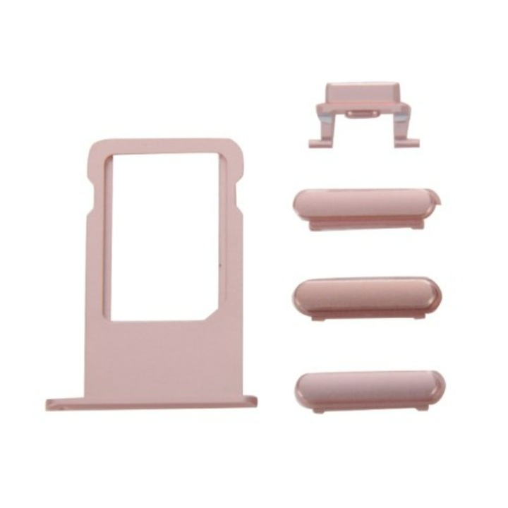 Set taste laterale cu sim dock, iPhone 7, Rose Gold