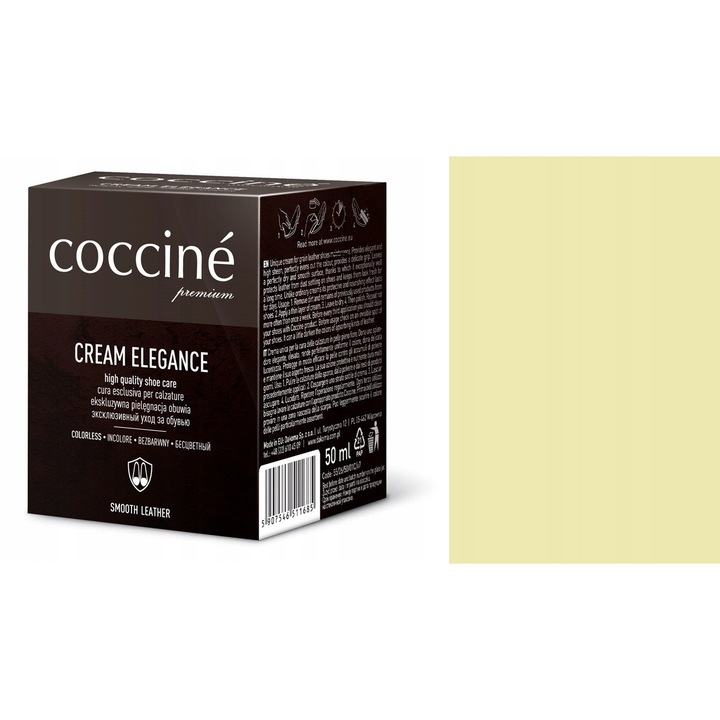Crema de pantofi cu pigment Coccine, Ivory, 50 ml