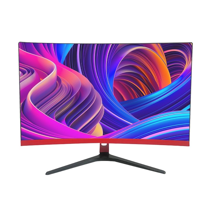 24 hüvelykes ívelt LED monitor, fekete színű, 1920 x 1080 felbontás