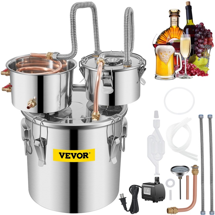 Pálinkafőző, lepárló, alkohol desztilláló - 12l