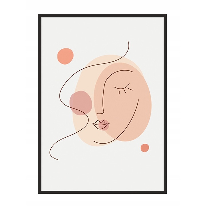 Poster decorativ cu rama, PoStar, MDF, 73x53 cm, Multicolor