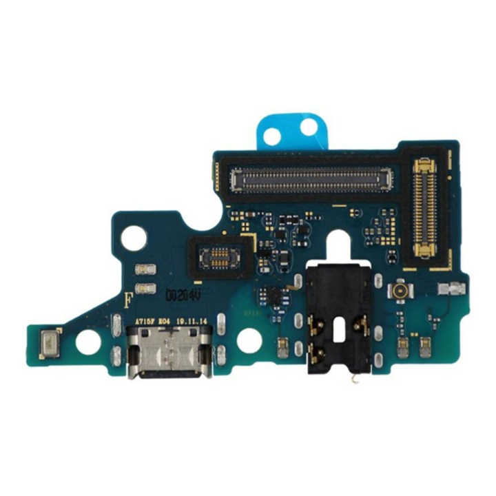 Placa de incarcare cu mufa audio, SPSA71-001, Samsung A71, Albastru