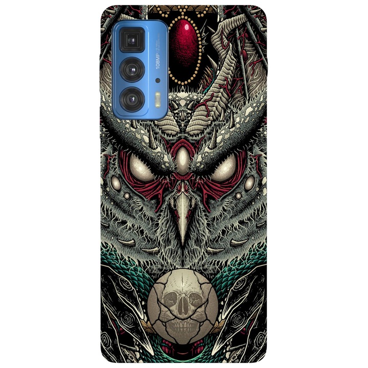 Husa compatibila cu Motorola G51 model Curse of the Dead Owl, Silicon, TPU, Viceversa