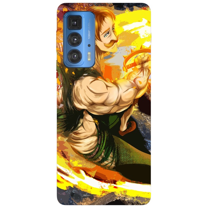 Капак, съвместим с модел Motorola Edge 20 Lite Escanor Седемте смъртни гряха, силикон, TPU, обратно