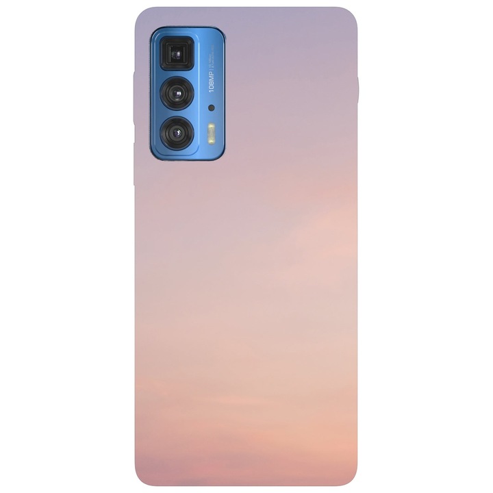 Капак, съвместим с модел Motorola Edge 20 Lite Gradient pink sky, силикон, TPU, обратното