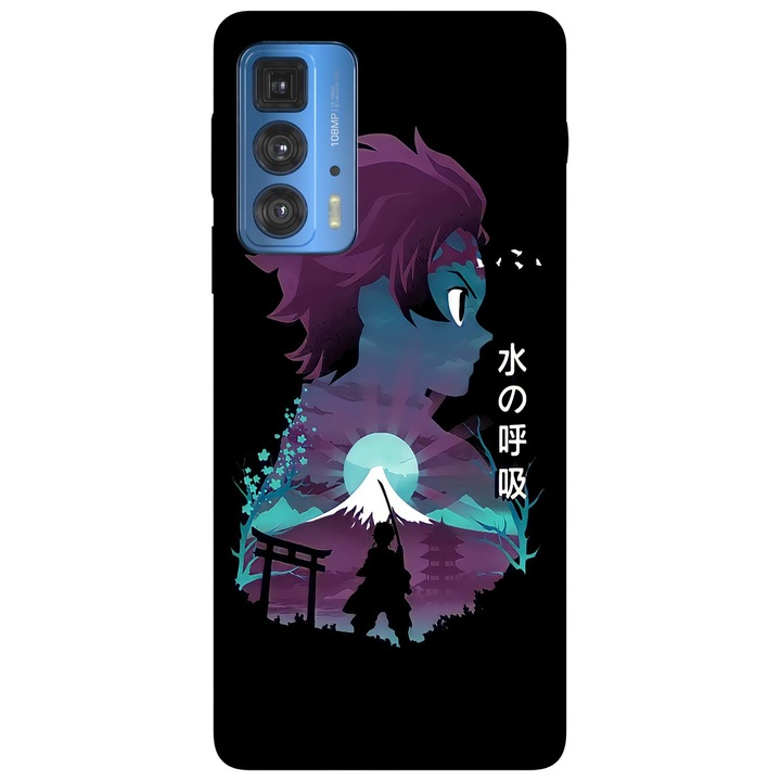 Капак, съвместим с Motorola Edge 20 Lite модел Hero Tanjiro, силикон, TPU, обратно